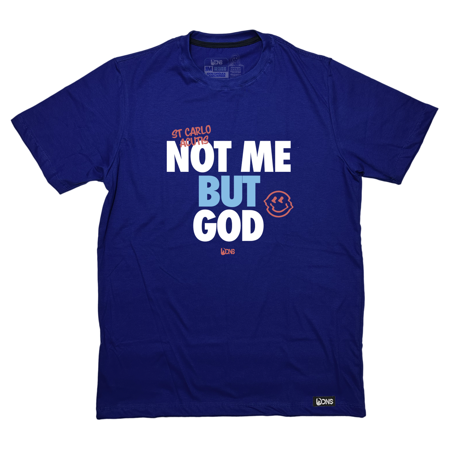 T-Shirt – Carlo Acutis “Not Me, but God”