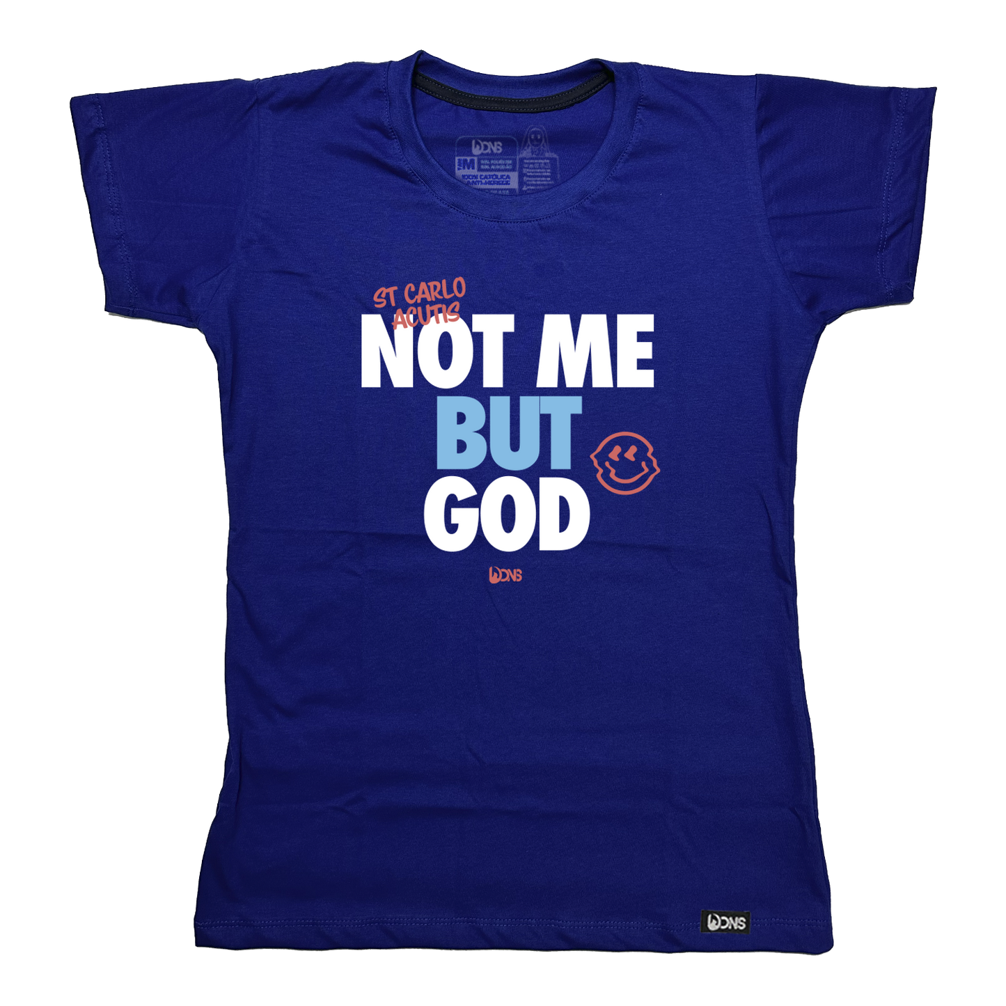 Women’s Fitted Tee Acutis 'Not me but God' - Preto ref 3252