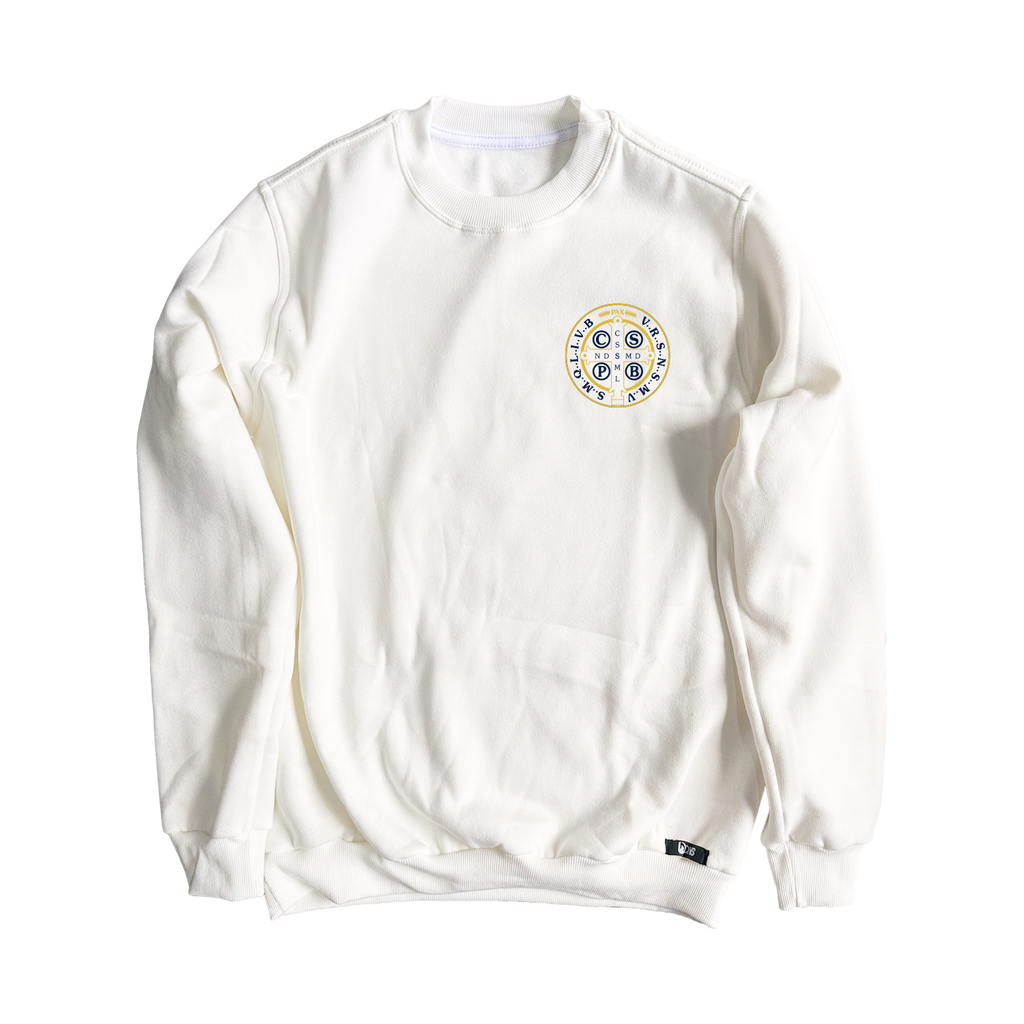 Moletom Gola Careca Medalhão São Bento - Off White ref 3226