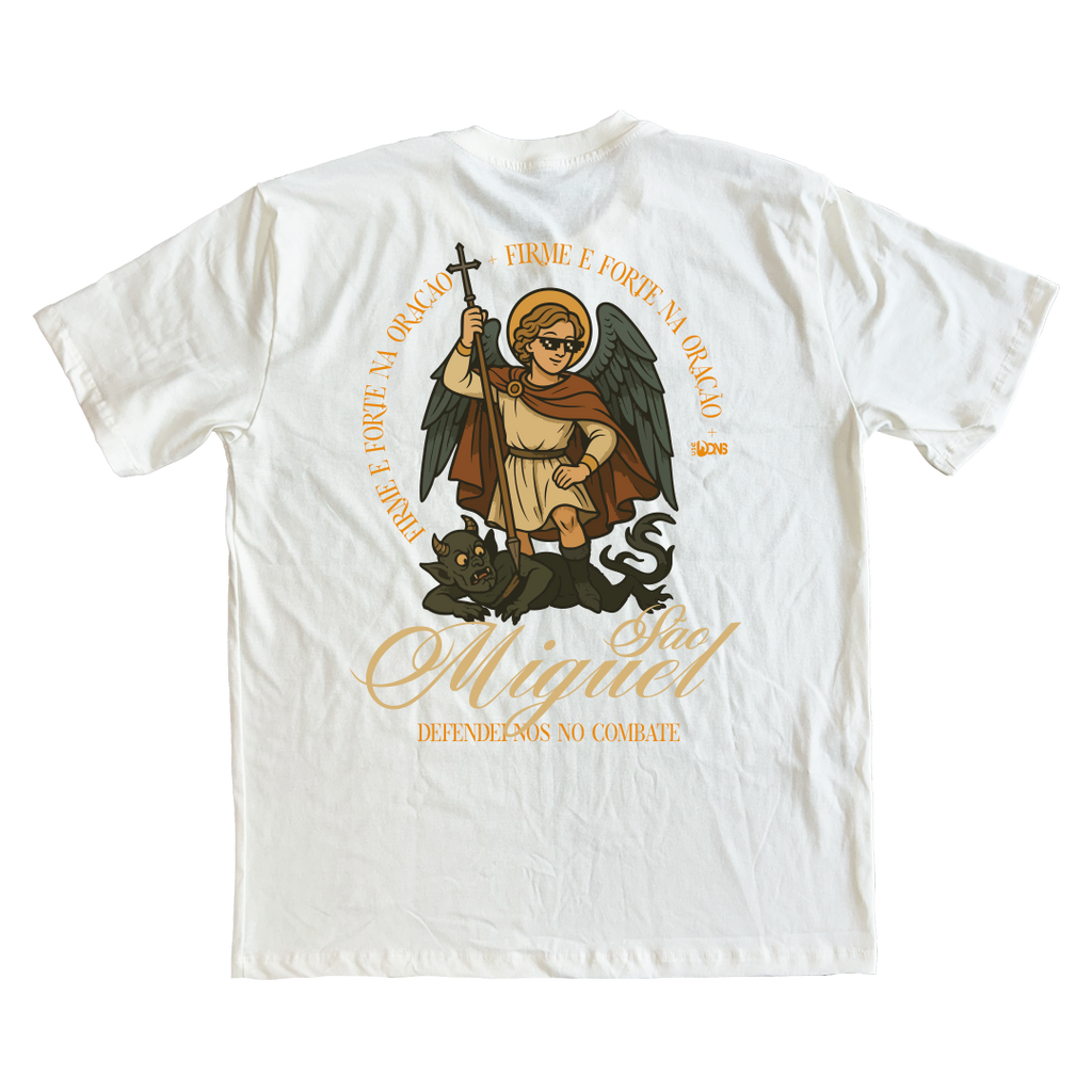 Camiseta Oversized São Miguel - Firmes na Oração - ref 3253