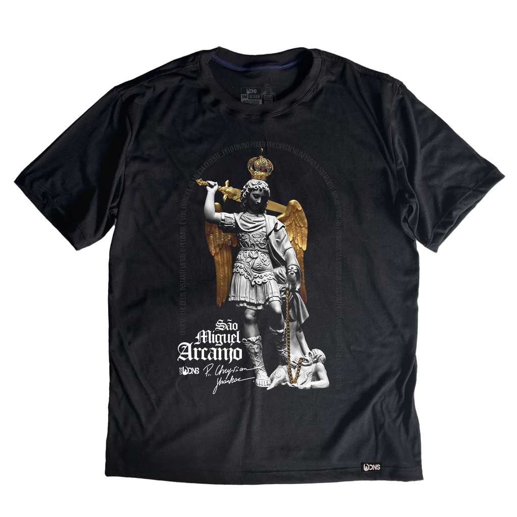 Camiseta Oversized São Miguel Arcanjo do Monte Gargano - Preto ref 3251