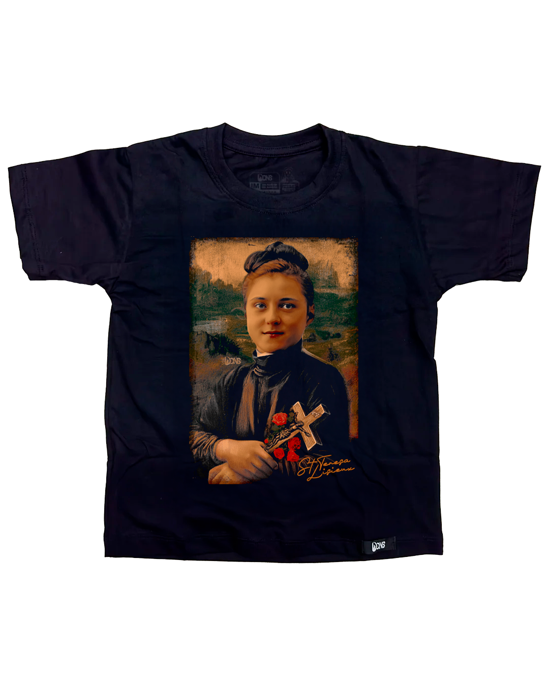 Kids T-Shirt – Saint Thérèse of the Child Jesus Portrait - Black